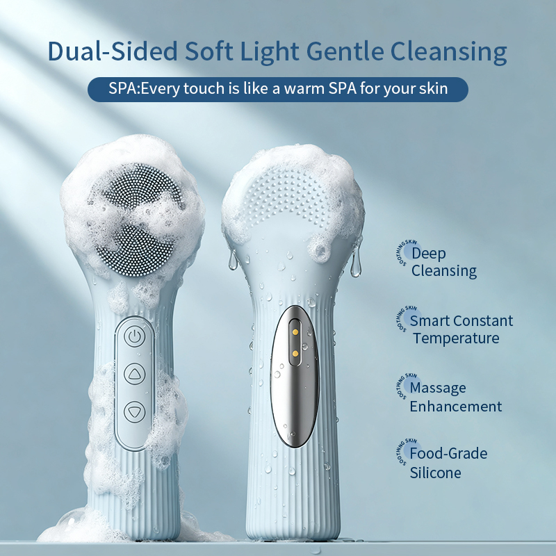 Silicone Face Scrubber Electric - Brosse nettoyante en silicone rechargeable, étanche,