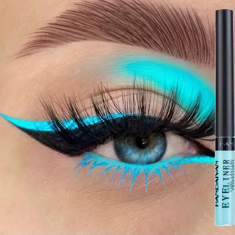 Waterproof Liquid Eyeliner Pen - Crayon Eyeliner liquide coloré 12 couleurs,