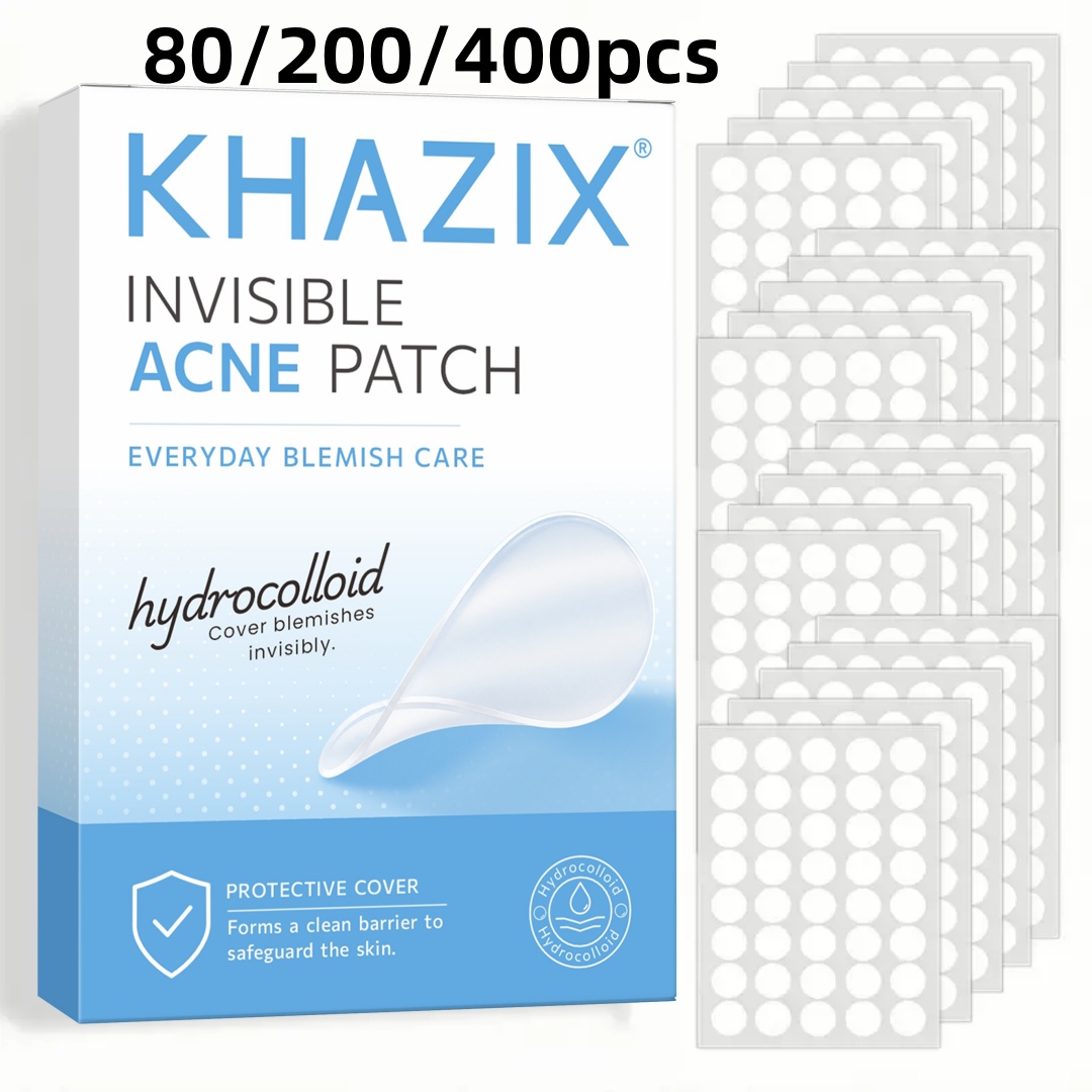 Hydrocolloid Pimple Patch - KHAZIX 80/200/400PCS Patchs Hydrocolloïdes pour Boutons,