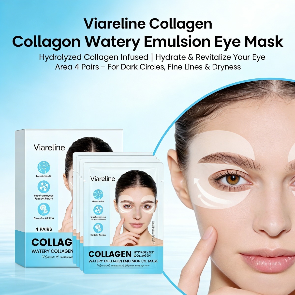 Collagen Under Eye Patches - Patchs pour les yeux au collagène,
