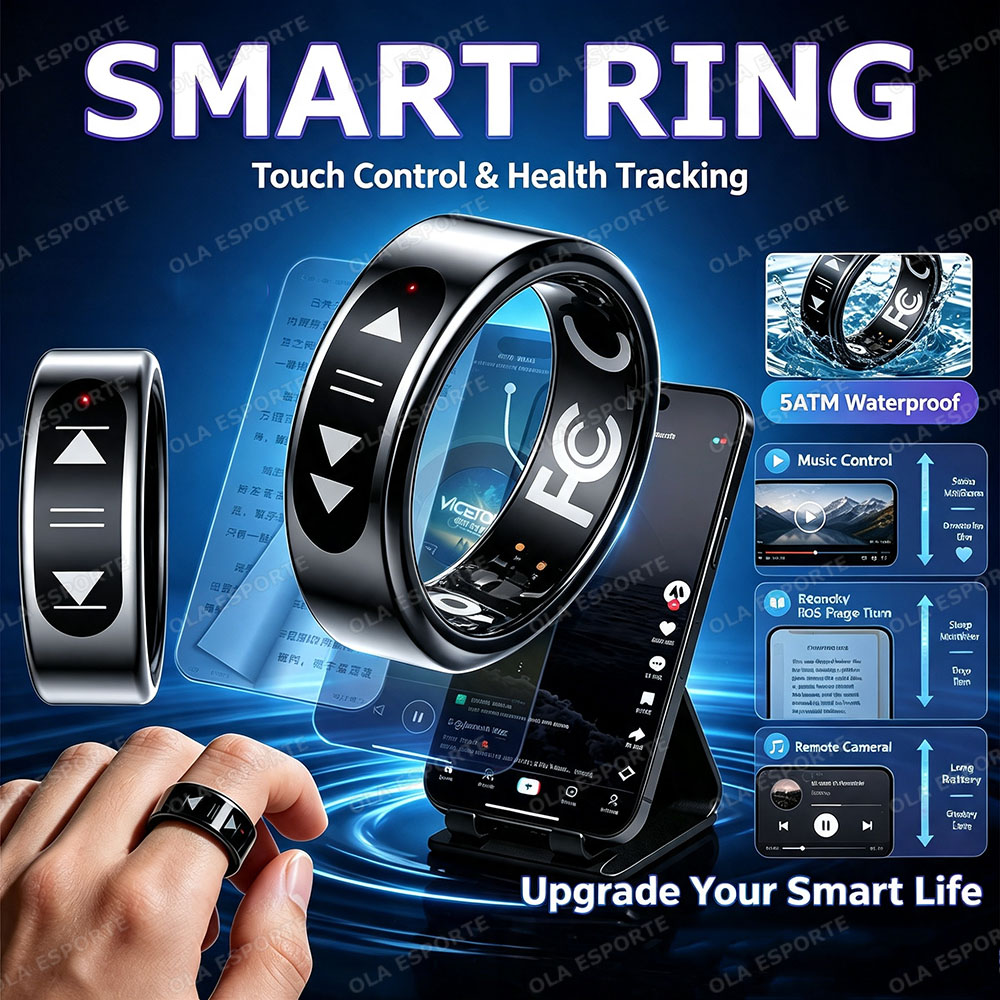 Health Monitors - Nouvelle bague intelligente à commande tactile,