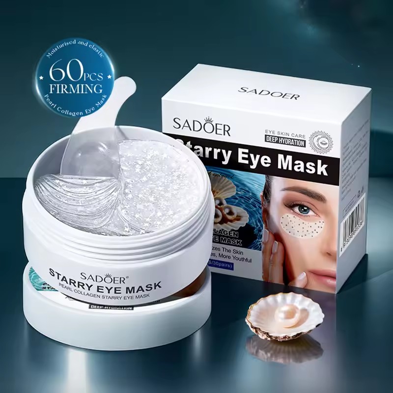 Collagen Under Eye Patches - 60 pièces SADOER perle cristal collagène