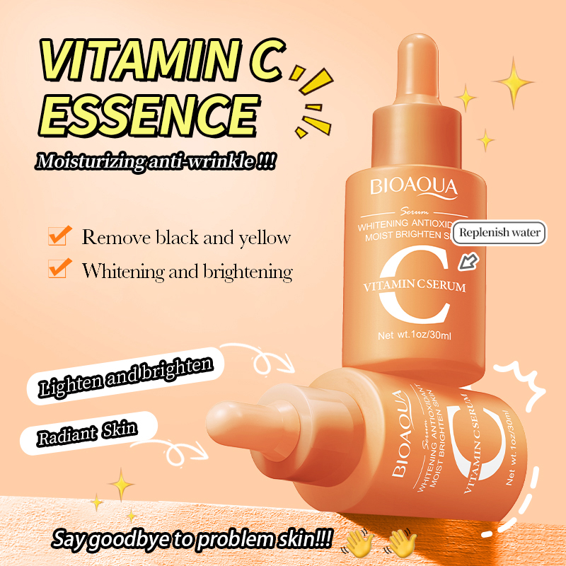 1/3 pièces BIOAQUA vitamine C  - Hyaluronic Acid Facial Serum avis et prix