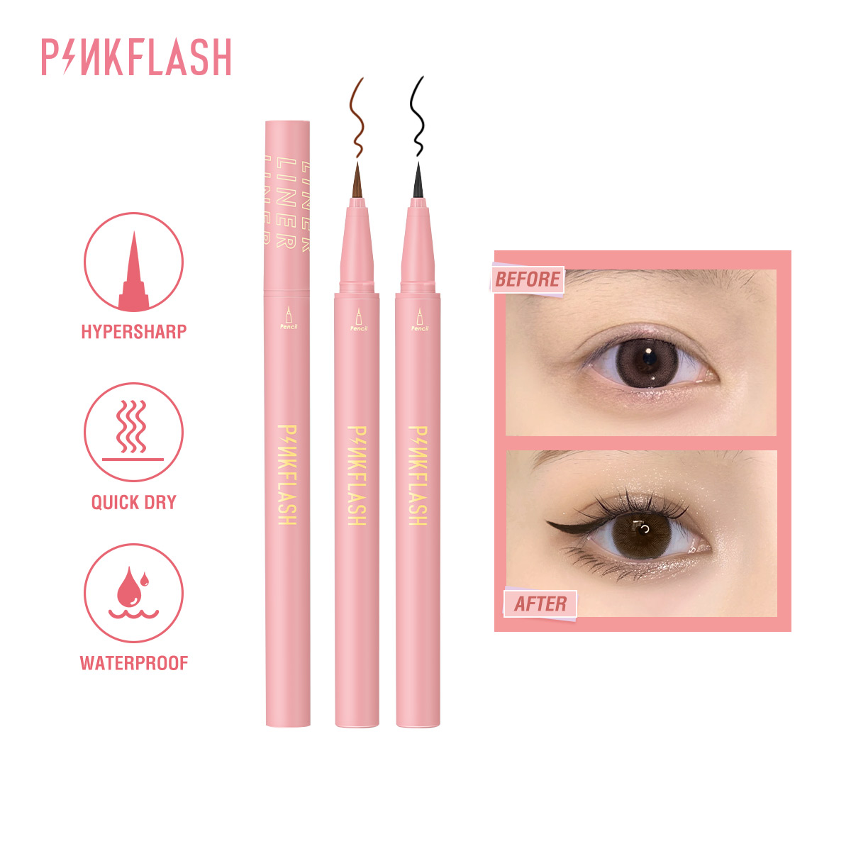 PINKFLASH – crayon Eyeliner li - Waterproof Liquid Eyeliner Pen avis et prix