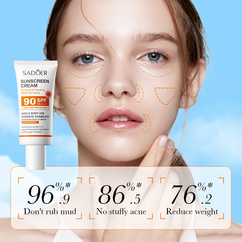 Sadoer crème solaire à haute P - Spf 50 Waterproof Sunscreen avis et prix