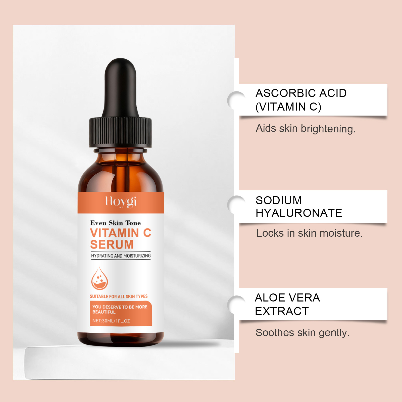 Sérum à la vitamine C pour le  - Hyaluronic Acid Facial Serum avis et prix